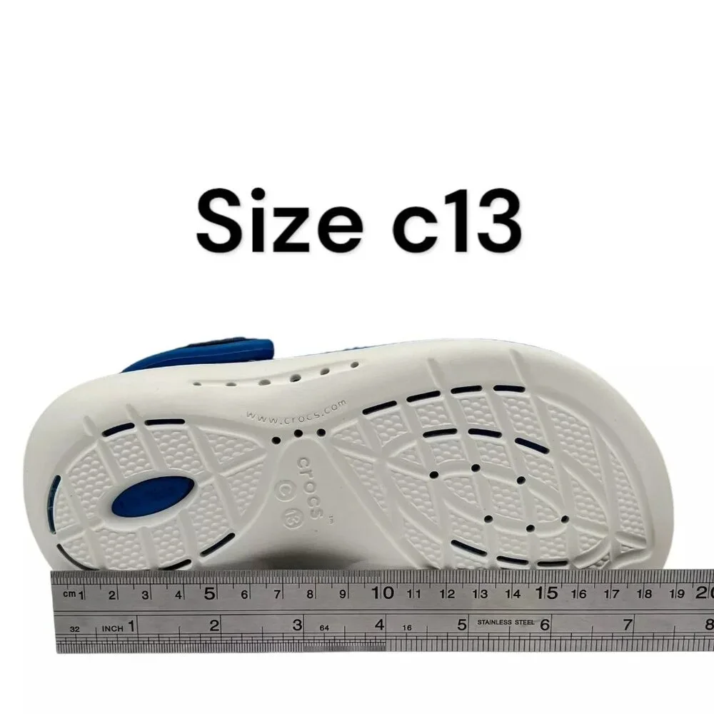 Crocs LiteRide Little Girls Slip-on Clogs Size 13 Navy Water Friendly & Comfy - Picture 13 of 16